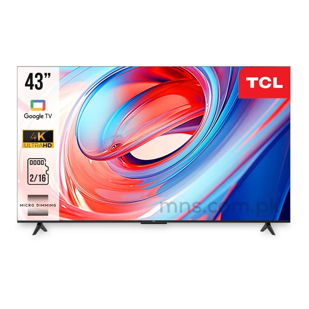 TCL 43P635 43” Borderless 4K UHD Google TV, Refresh Rate 60Hz
