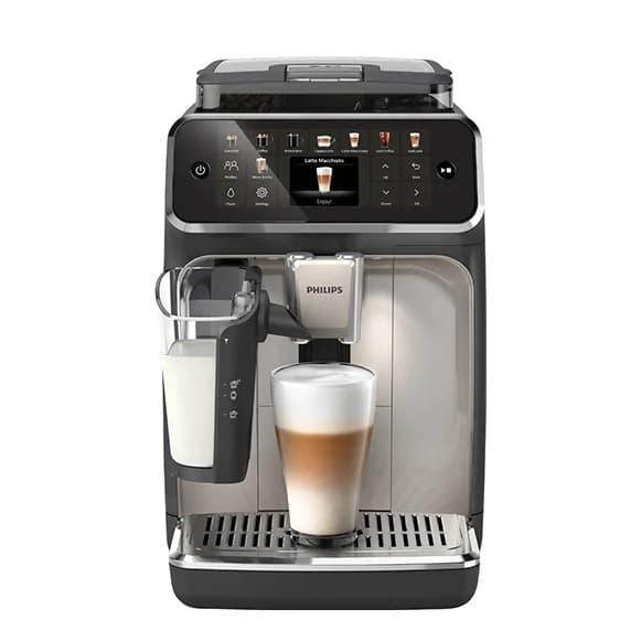 Philips EP5547/90 5500 Series, Fully Automatic Espresso Machine, Coffee bean 275 gm, Hot and Cold 20 beverages, 275g bean capacity, Save dri