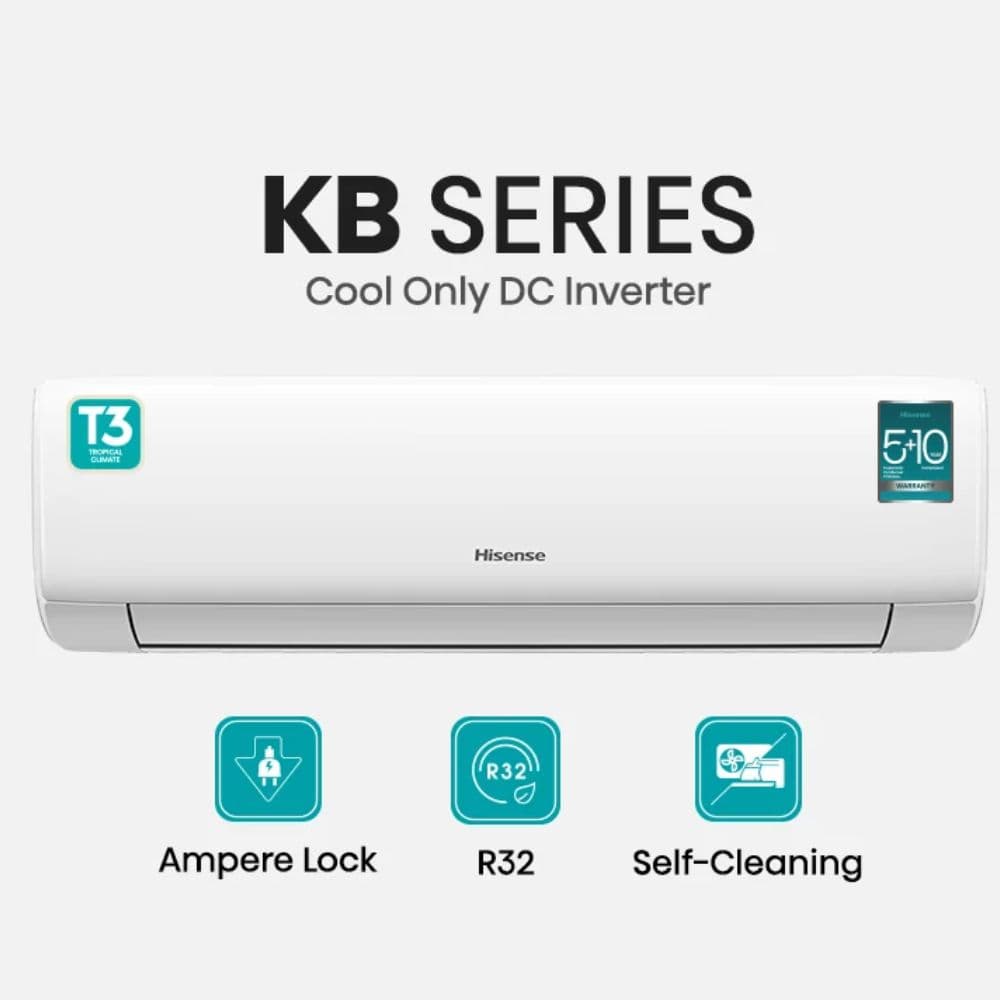 Hisense 1 Ton Inverter AC Cool Only T3 CC12SRKB60T3