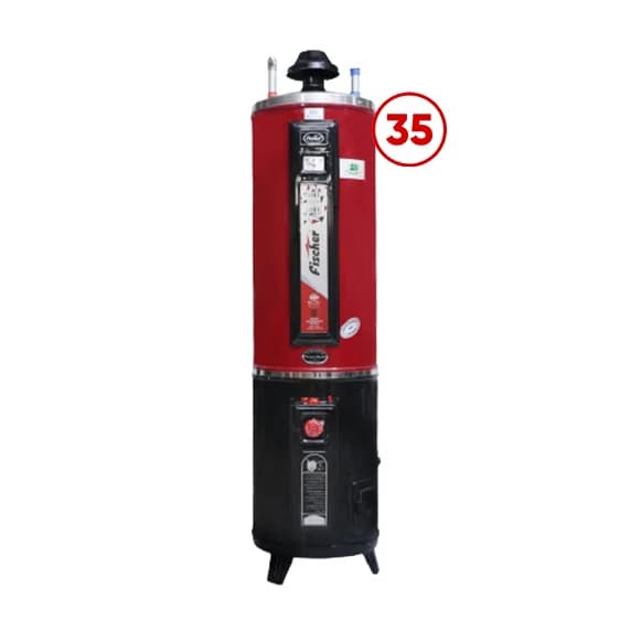 Fischer F-140 (35-Gallon/140Ltr) Electric Geyser, 1500w x 2 Elements, Imported Insulation