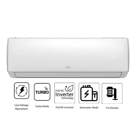 TCL 18E-Cool 1.5-Ton (2026) Cool Only Full DC Inverter AC, T3 Climate Type, Ampere Lock Feature, Refrigerant R410a