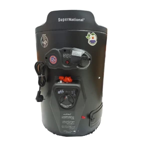 National Super National SN-40HD 40-Ltr Hybrid Geyser (Electric+Gas) 2-in-1, Heavy Duty 10 Guage Tank