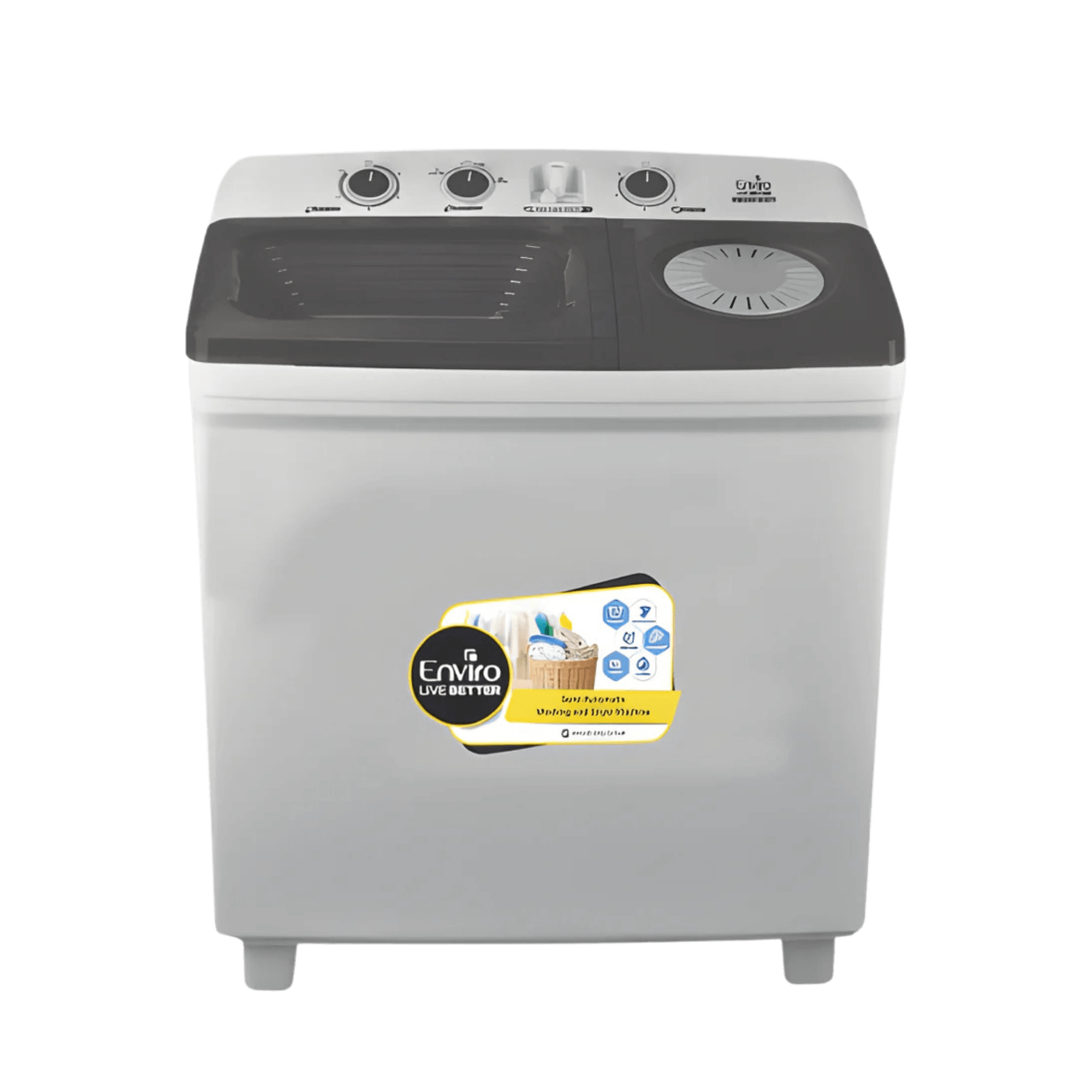 ENVIRO EWM-9620-TW 9 Kg Twin Tub Washing Machine White