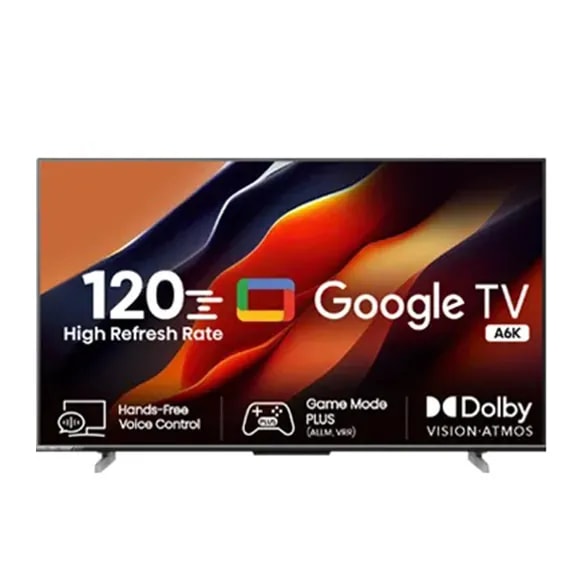 Hisense 75A6N 75-inch 4K UHD Google Smart TV, Borderless Design, Hands Free Voice Control, 120Hz TV
