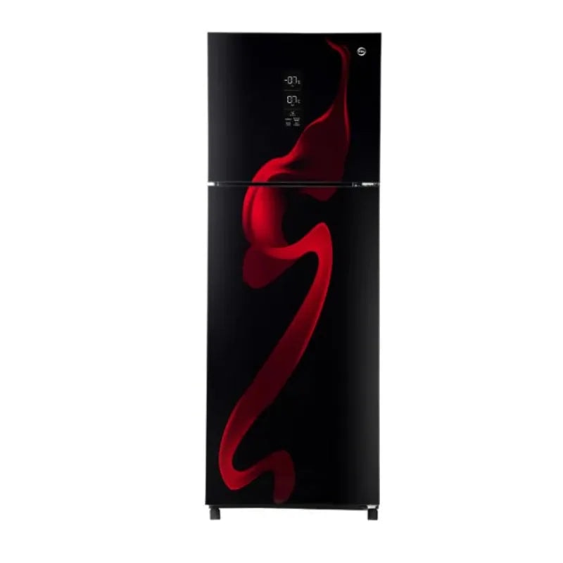 PEL 6360 GDDT DIGITRON INVERTERON (RB) 11 Cft. Digital Inverter-Glass Door Refrigerator Red Blaze
