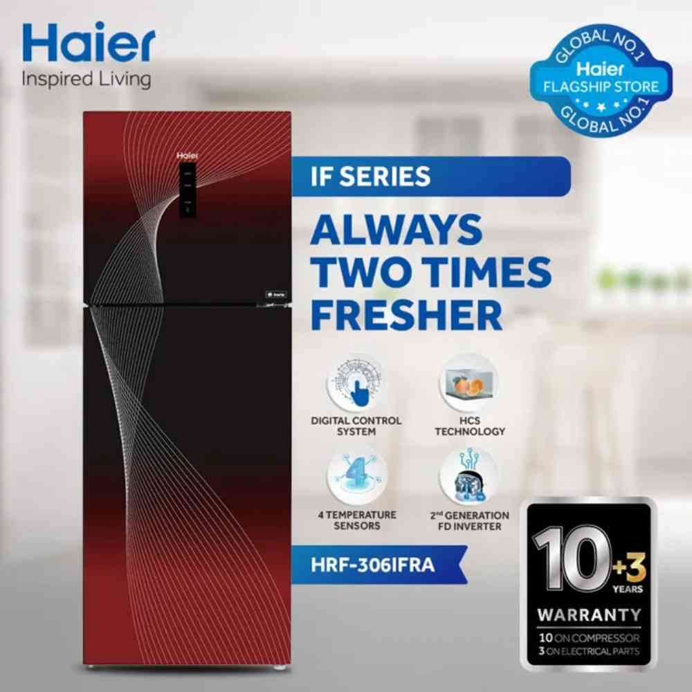 Haier 306IFRA GD Digital Inverter Fridge 6 CFT