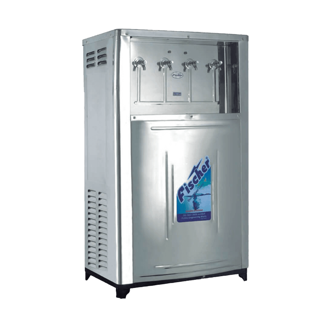 Fischer FE-150 ( 4-Taps)S.S Electric Water Cooler Cooling Capacity 150 Liters/Hour